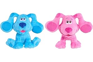 BLUES CLUES Blue’s Clues & You! 7-inch Beanbag Plush Blue & Magenta 2-Pack, Stuffed Animals, Dog, Kids Toys for Ages 3 Up by Just Play