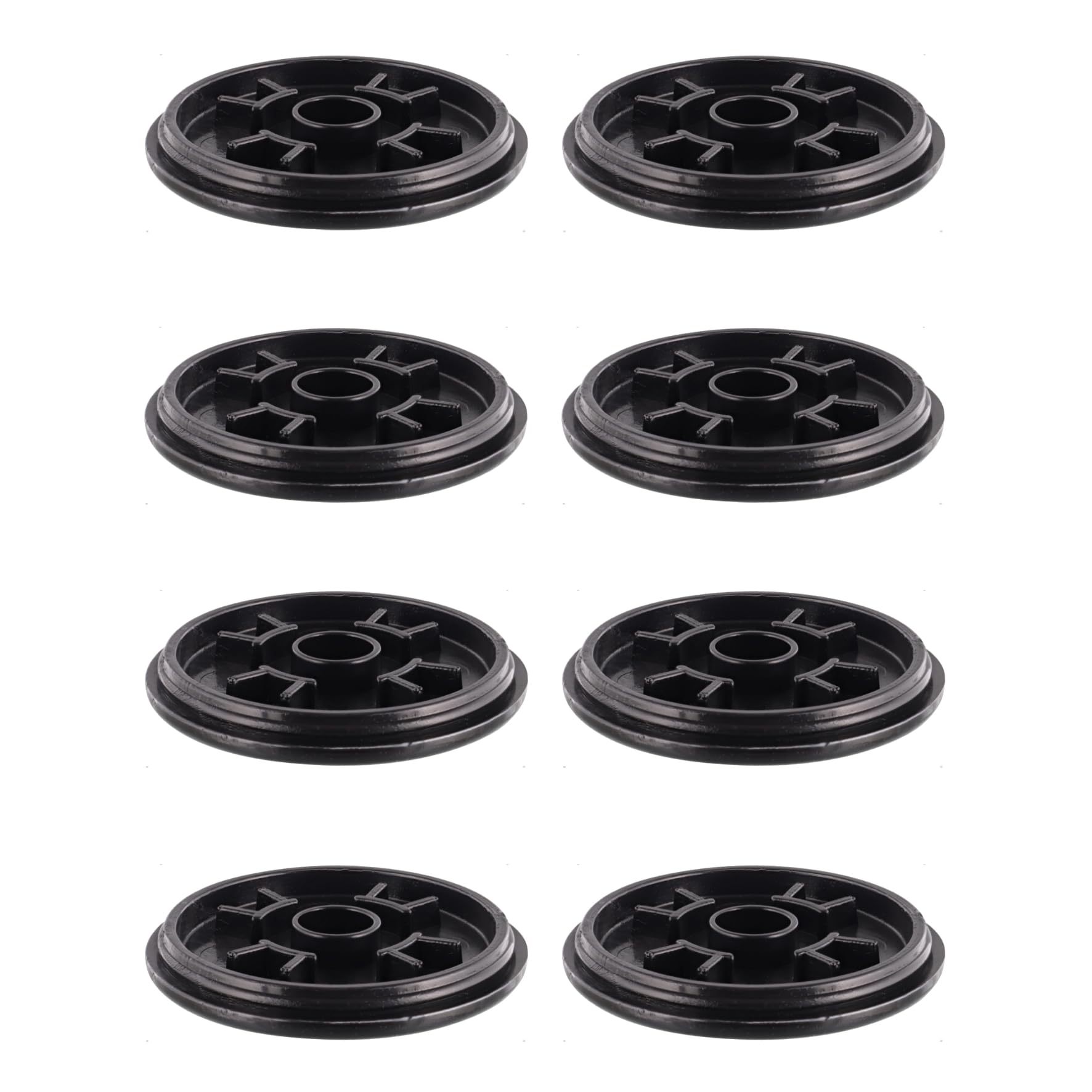 WAGNER QuickClick® Plastic glides furniture glides chair glides replacement I 8pcs. set glides exchangeable - plastic BLACK - diameter Ø 50 mm - for base Ø 50 mm - Made in Germany - 15824900