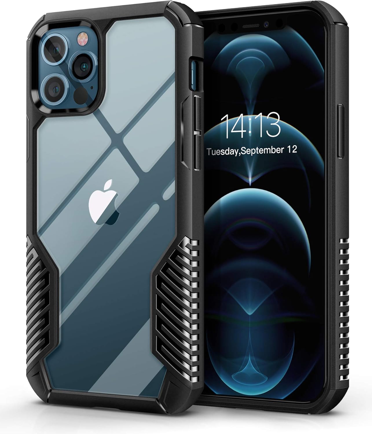 Mobosi Vanguard Armor Compatible With Iphone 12 Pro Max Case Rugged Cell Phone Cases Heavy Duty Military Grade Shockproof Drop Protection Cover 6 7 Inch Matte Black Amazon Com