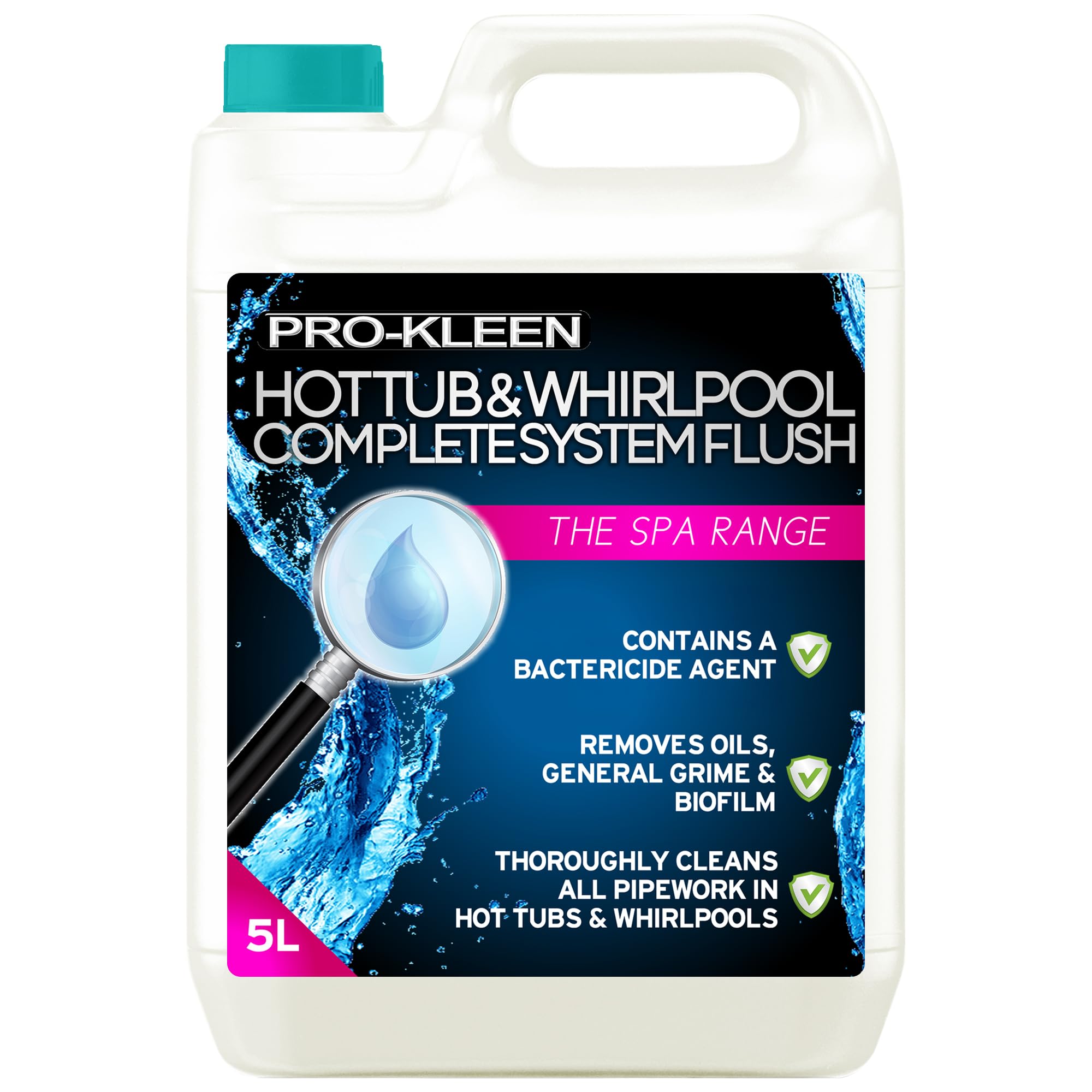 5L of Pro-Kleen Hot Tub & Whirlpool Complete System Flush Cleaner