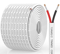 CONEPY 12 Gauge Marine Wire, 12/2 Wire Duplex