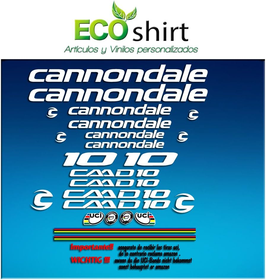 PEGATINAS CUADRO FRAME CANNONDALE CADD 10 AM28 STICKERS AUFKLEBER