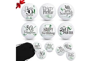 Sonwyoung 6 Pcs Birthday Golf Balls Gift Funny Golfer Gift Set Professional Practice Ball for Men Golfers Happy Birthday Golf Ball Accessories for Men, Women & Kids