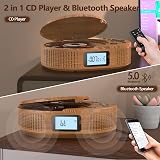 Arafuna Portable CD Player Bluetooth 5.0 Rechargeable Speaker FM Radio AUX view 2