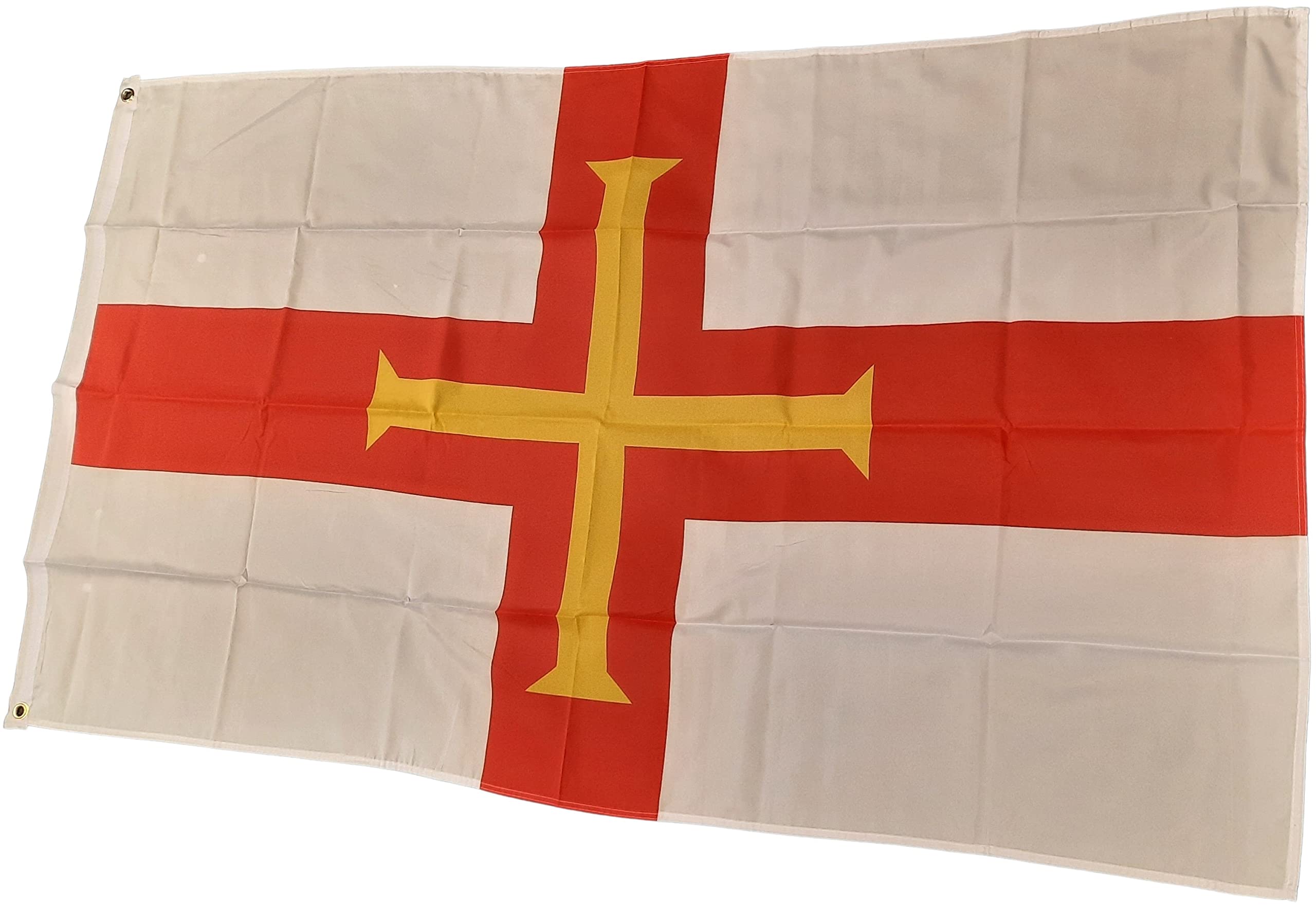 NWFlags Guernsey Flag 5ft x 3ft 75d Premium Polyester Suitable For Flagpoles | Strong Polyester 5x3 foot material flag with Eyelets