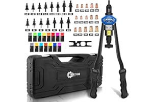 SZLYYDS Rivet Nut Tool 16" Rivnut Tool Kit, Professional Nutsert Tool Kit with 15 Metric & SAE Mandrels, Threaded Rivet Nut Kit with Rugged Carrying Case & 125 Pcs Rivet Nuts Assortment Kit