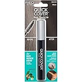 RED by KISS Quick Cover Root Touch Up Rescue (Black), Mascara Natural Water-Resistant Temporary Gray Concealer Cover Up Brush for Hair Mustache &amp; Beard, Formulated with Jojoba Oil
