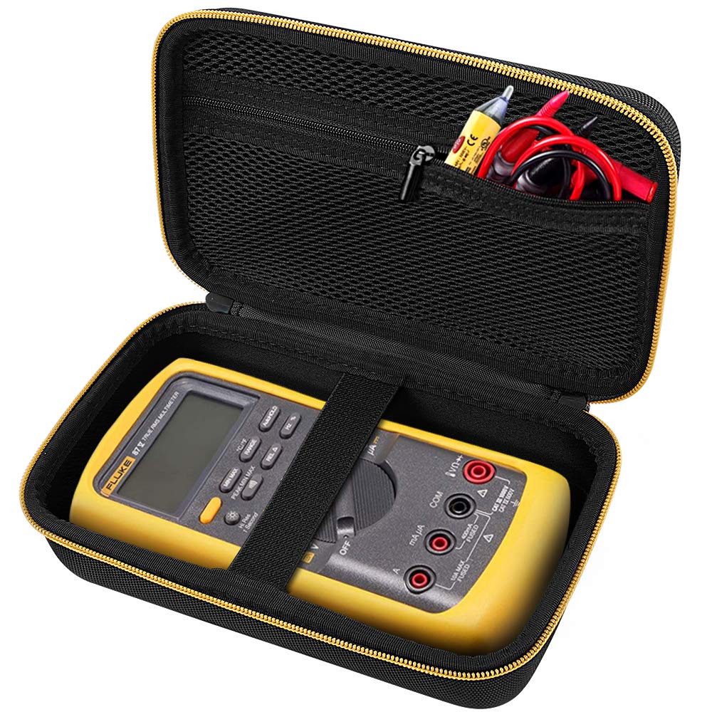 Hard Carrying Case for Fluke 87V Digital Multimeter, Black
