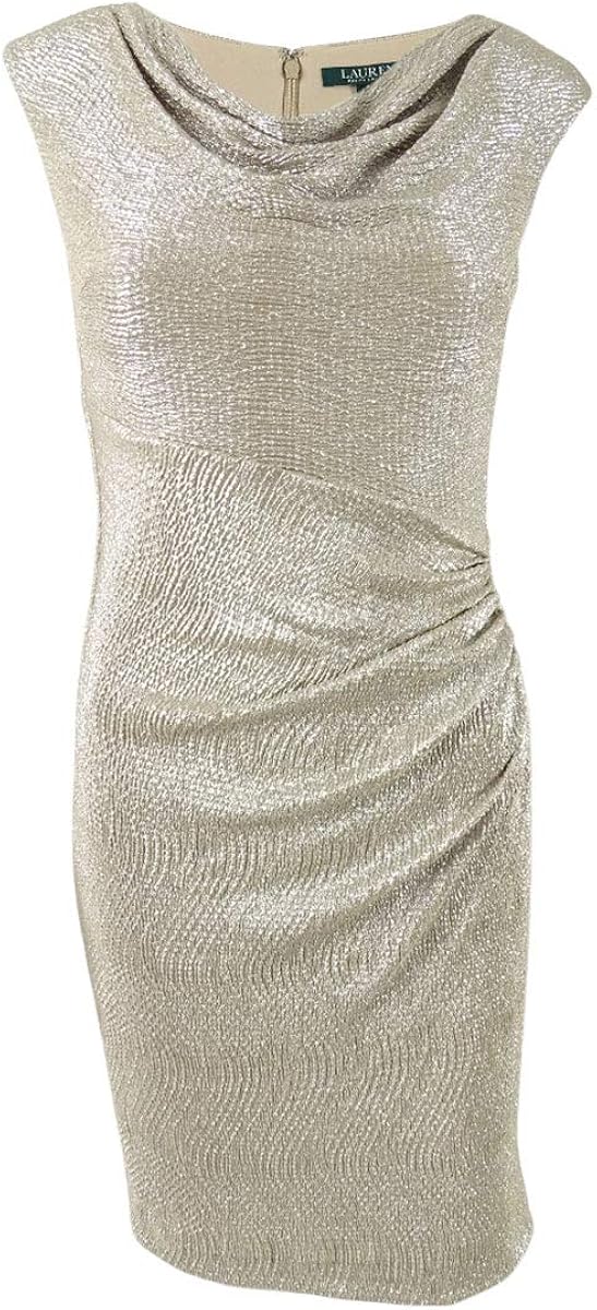 cowl neck cocktail dress