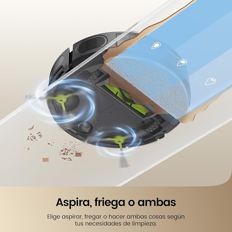 R10 Robot Aspirador con Fregona,6000Pa Succión Potente,Anti-Enredo — foto 4 de 8