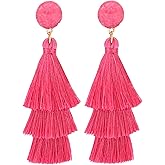 LEGITTA Tassel Earrings Layered Tiered Linear Drop Fashion Trending Earrings