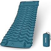Naturehike Camping Sleeping Pad, Ultralight Inflatable Sleeping Mat with Pillow Built-in Pump, 2.6 Inch Lightweight Air Mattress for Backpacking, Hiking, Traveling