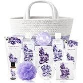 BODY &amp; EARTH Spa Gift Baskets for Women 11pcs Lavender Gift Sets with Bubble Bath, Shower Gel, Body Lotion, Mom Birthday Gifts, Spa Kit, Purple Gift for Her, Christmas gifts