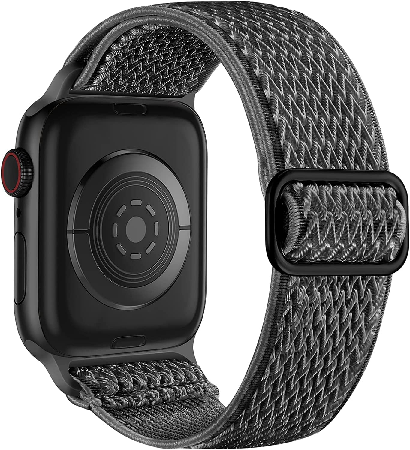 Lerobo Stretchy Solo Loop Nylon Bands Compatible with Apple Watch 41mm 40mm 38mm 45mm 44mm 42mm Women Men,Soft Adjustable Sport Replacement Elastic Band for iWatch SE Series 8 7 6 5 4 3 2 1 Deep Gray