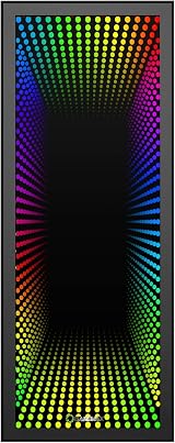 GameMax Abyss ARGB E-ATX PC Gaming Case Black Tempered Glass Infinity Mirror view 8