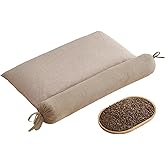 2-in-1 Detachable Innovative buckwheat Pillow, 3 Modes: Skin-Friendly, Breathable, Curve-Fitting, 3-Point Support for Neck/Shoulder/Head, aids Joints, deep Sleep, Multi-Protects Cervical Spine