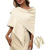 TITOMD Women's Pashmina Shawl Wraps for Evening Dresses Wedding Bridal Open Front Poncho Cape Soft Large Scarf