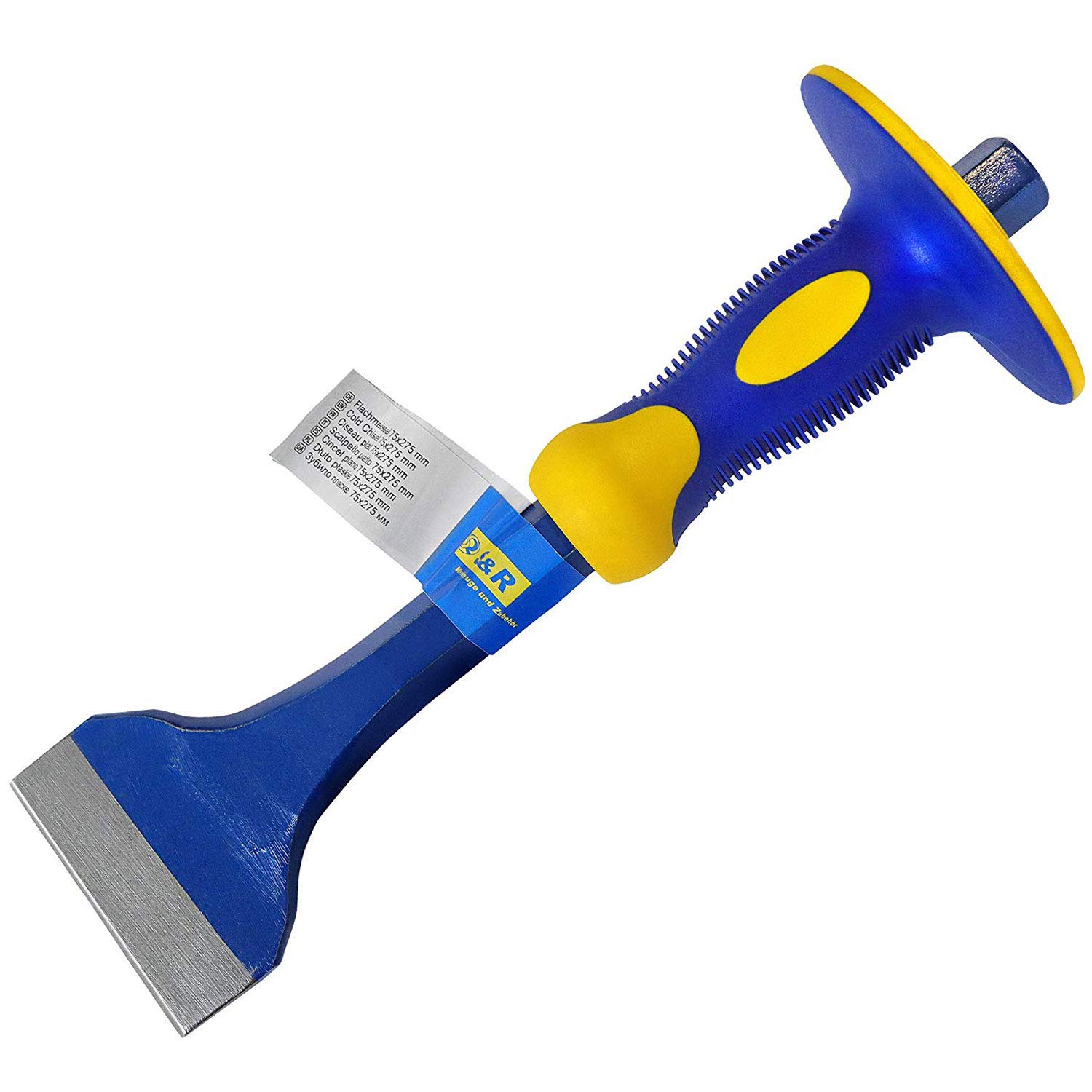 S&R Flat Chisel - 275 x 72 mm | Chrome Vanadium Steel Hand Chisel with Spatula and Crowbar