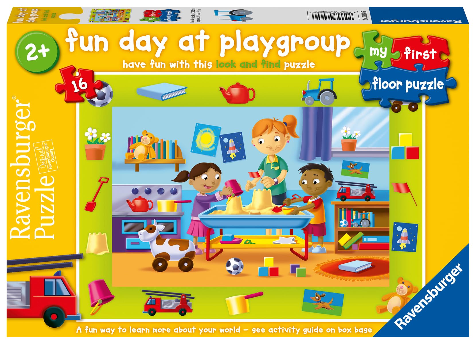 Ravensburger Fun Day at Nursery - My First Floor Puzzle - 16 Piece Jigsaw Puzzles for Kids - Educational Toddler Toys Age 24 Months and Up (2 Years Old) - EYFS