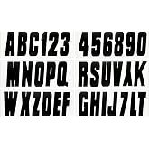 Hardline Products USA Series 350 Boat Lettering &amp; Registration Decal Kit &ndash; Solid Black, 3-Inch &ndash;Fuel Resistant Marine Vinyl &ndash; Fits Boats, PWC, Pontoons &ndash; 146 Piece Set -BLK350EC
