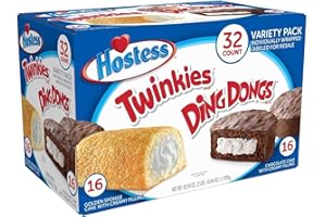 Hostess Twinkies & Cupcakes (16 Twinkies & 16 Cupcakes), Individually Wrapped, 32 Total