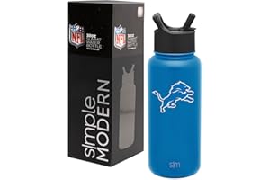 Simple Modern Officially Licensed NFL Water Bottle with Straw Lid Insulated Stainless Steel Thermos Gift | Summit Collection | 32oz