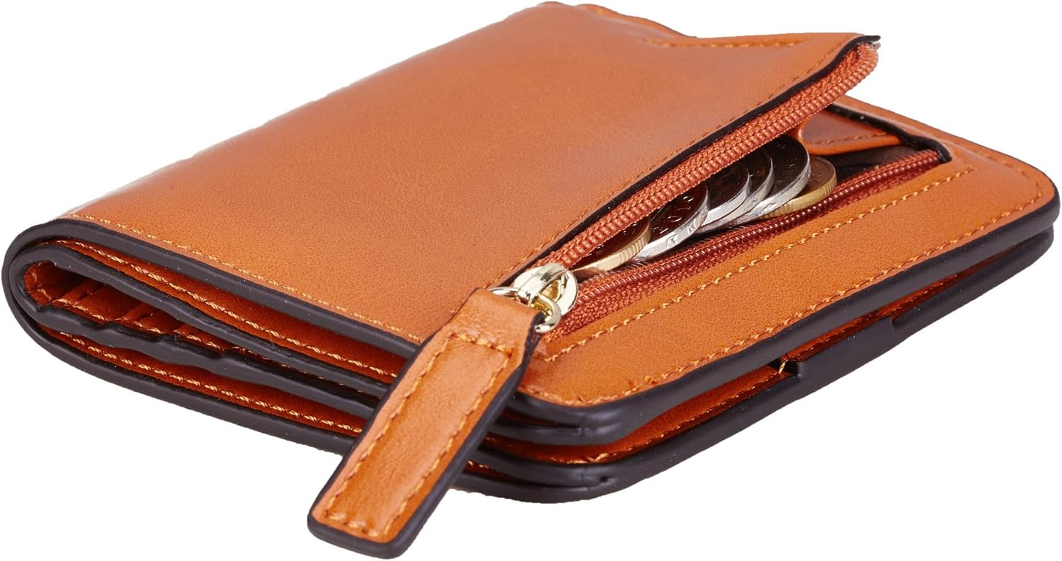 Toughergun Womens Rfid Blocking Small Compact Bifold Luxury