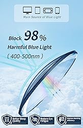 Laemzinv Oversized Square Blue Light Glasses for