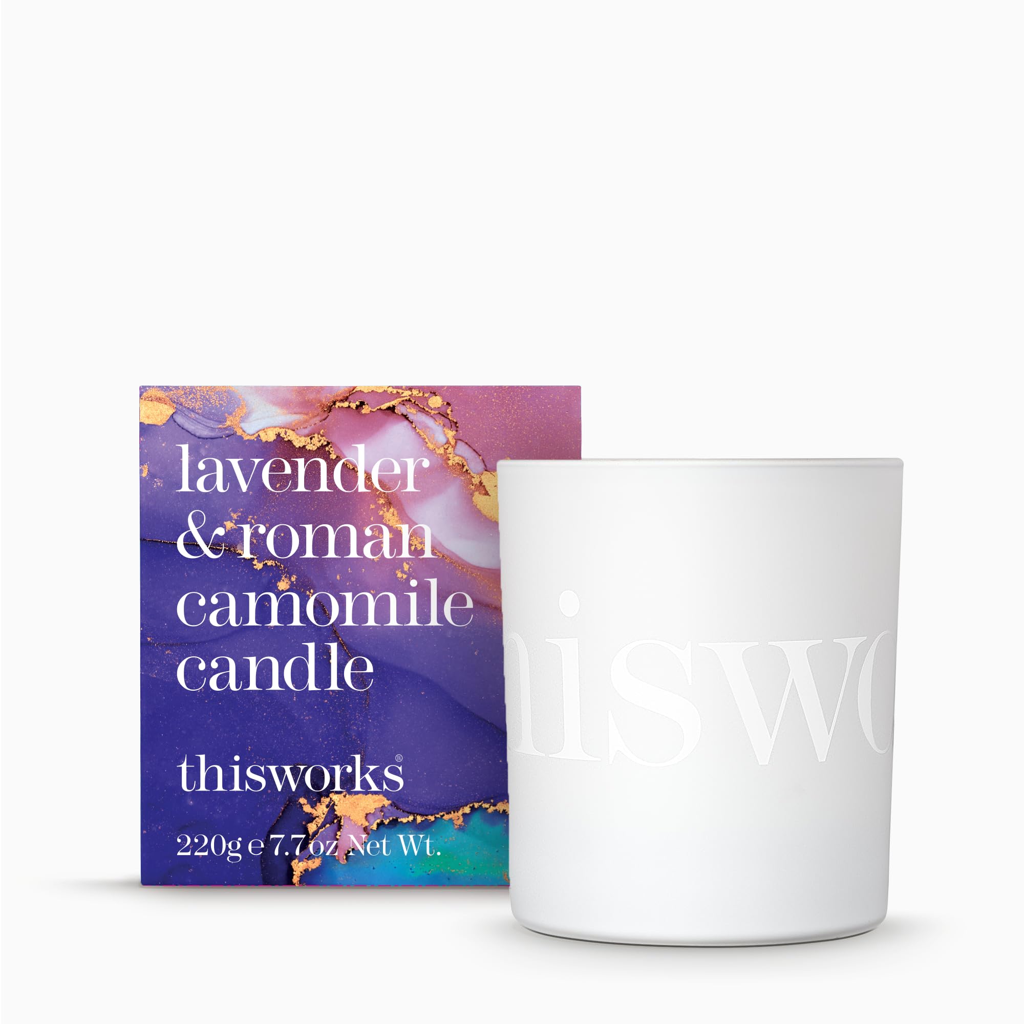 This Works Lavender & Roman Camomile Candle, 220 gm - Hand Poured and Blended with Essential Oils - Soothing and Relaxing