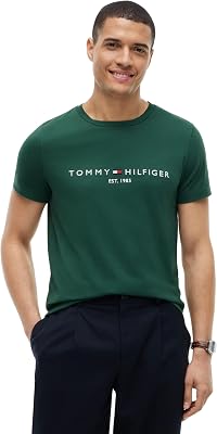 Herren T-Shirt Kurzarm Slim Fit, Grün (Ornamental Green), L
