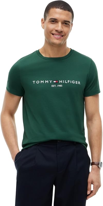 Herren T-Shirt Kurzarm Slim Fit, Grün (Ornamental Green), L — Foto 1 von 5