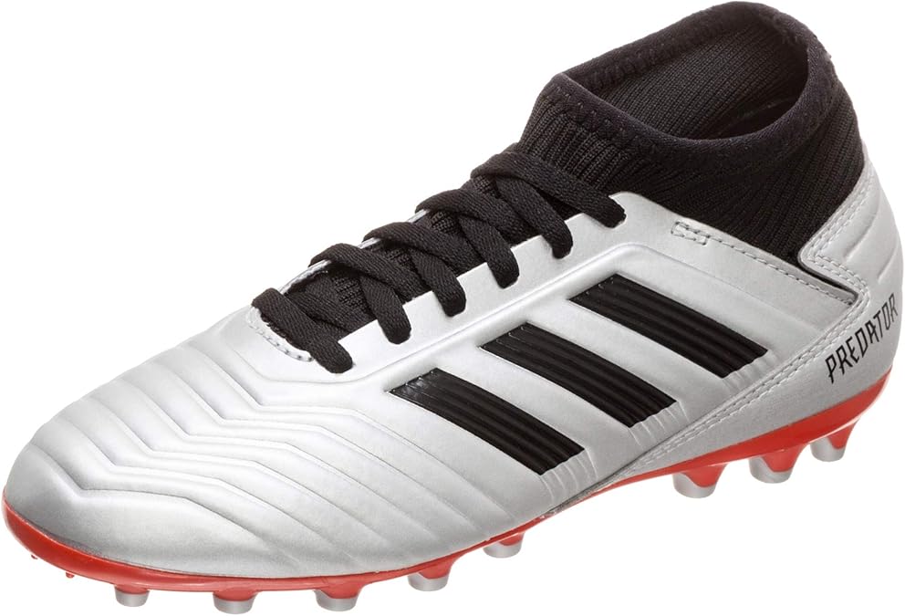 adidas Predator 19.3 AG Bambino, Scarpe da Calcio, Silver MetallicCore