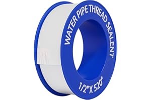 D-NYX Teflon Tape 1 Roll 1/2 Inch(W) X 520 Inches(L),Water Pipe Sealing Tape,Plumbing Tape,Plumbers Tap,PTFE Tapes,Sealing TPE,Sealant Tape,Thread Seal TPE for Shower Head,Plumbers Accessories
