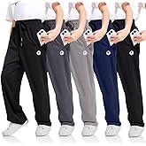 OCYMA Boys Sweatpants with Zip Pockets 5Pack Athletic Pants Mesh Joggers for Boys 5-24