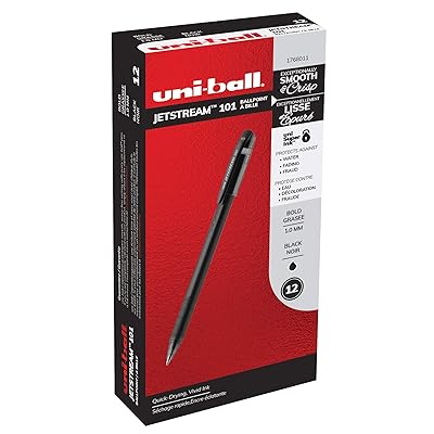 Uni-ball Jetstream 101 Ball Point Pens, Bold, Black Kuwait Ubuy