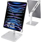 Dosvsi Anti Theft Tablet Stand for Desk, Security Tablet Kiosk POS Holder | All Metal, Locking Retail iPad Mount, 360&deg;Rotation Lockable Mount for iPad Pro 13 12.9 Air, Tabs, Surface, 9-14" Tablets