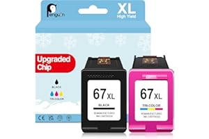 Penguin 67XL Ink Cartridge Replacement for HP 67 XL Deskjet 4200e 4220e 4255 4255e 4227e 2800e 2827e 2842e 2852e 2855 2855e 2