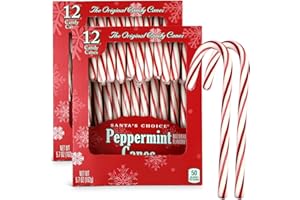 GEEOOLLAH mint Canes – 24-Count Mint Candy Canes – Peppermint Candy Canes for Holiday, Christmas, Stocking Stuffers – Delicious Candy Cane Bulk for Buffet, Holiday Decor – 2 Packs