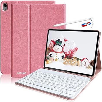 Ipad Air 4 Keyboard Case New Ipad Air 10 9 Case With Keyboard Support Apple Pencil Charging Protective Cover With Magnetic Bluetooth Keyboard For 10 9 Inch Ipad Air 4th Generation 2020 Pink Amazon Ca Electronics