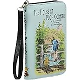 Things2Die4 Light Blue House at Pooh Corner Book Wallet Wristlet – ID Holder, Snap Close, Zipper Coin Pouch, 4 Card Slots, and Bill Pockets – Charming for Fans
