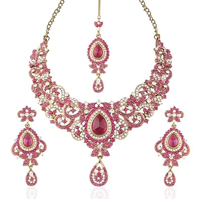 Image result for pink jewellery set