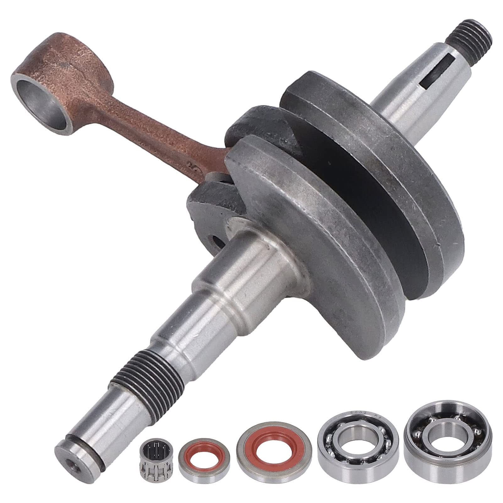 FECAMOS Crankshaft Bearing Kit Assembly Bearings Oil Seals Chainsaw Replacement Parts Alloy Steel Oil Seals Needle Bearing Part Suitable for Stihl MS240 260 024 026