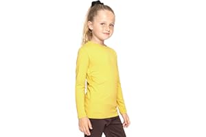 STRETCH IS COMFORT Youth Girls Oh So Soft Long Sleeve Crew Neck Top | Sizes 2-16 | Essential Basics