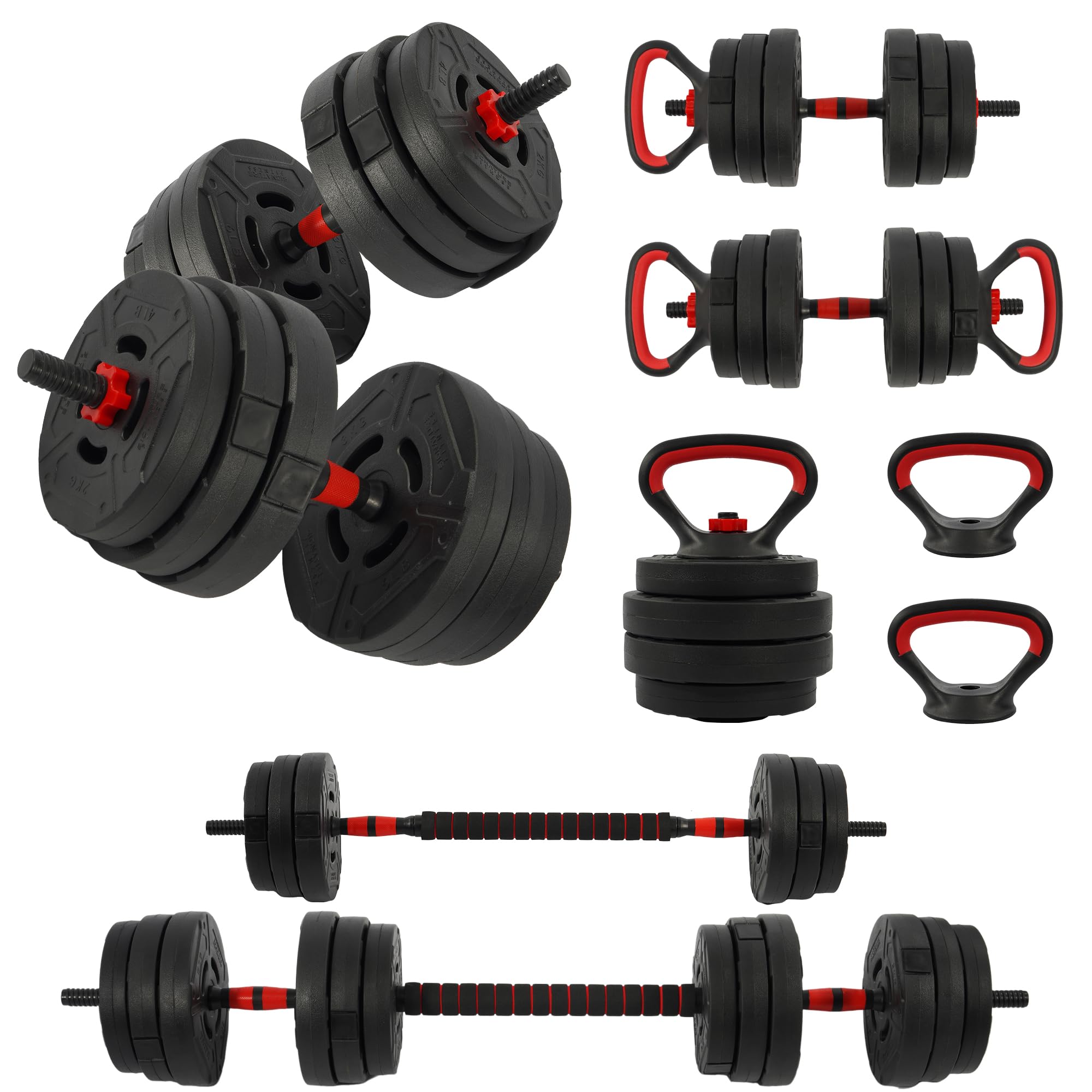 Photo 1 of **reference image and inf**Fitvids Multi-Functional Portable Changeable Dumbbell and Barbell Kettlebell Set with Adjustable Weights,Sets, Multiple Styles