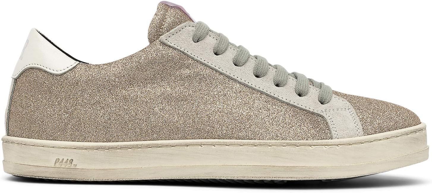 P448 John White Leather Low-Top Italian Sneaker