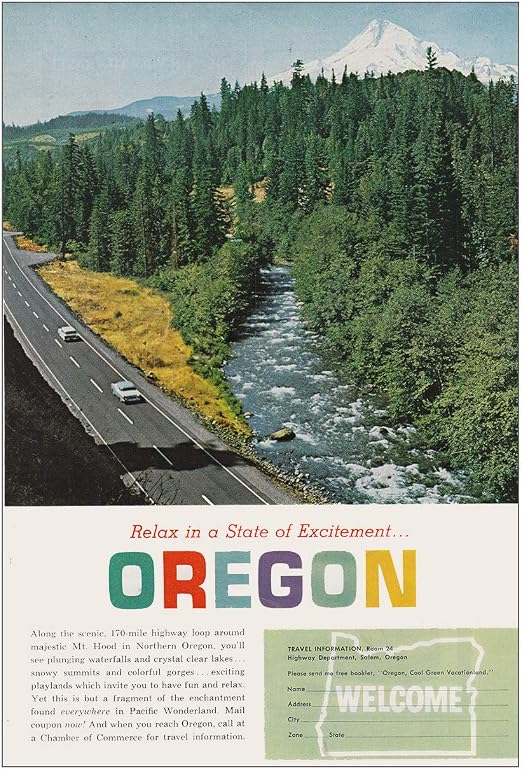 Amazon Com 1964 Oregon Mt Hood Relax In A State Of Excitement
