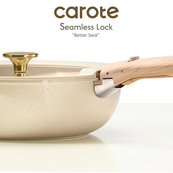 CAROTE 25PCS CERAMIC COOKWARE SET, POTS AND PANS SET NON STICK, RV KITCHEN COOKING SET REMOVABLE HANDLES, OVEN SAFE, INDUCTION COOKWARE, NON-TOXIC KITCHEN COOKING SET, PFAS AND PFOA FREE