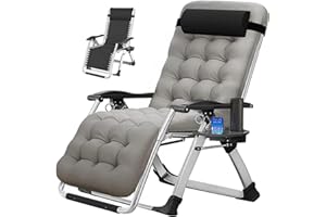 MOPHOTO Zero Gravity Chair, Outdoor Padded Lounge Chair with Side Table, Zero Gravity Recliner Chair, Outdoor Reclining Chair, Sturdy & Comfortable, Supports up to 440lbs