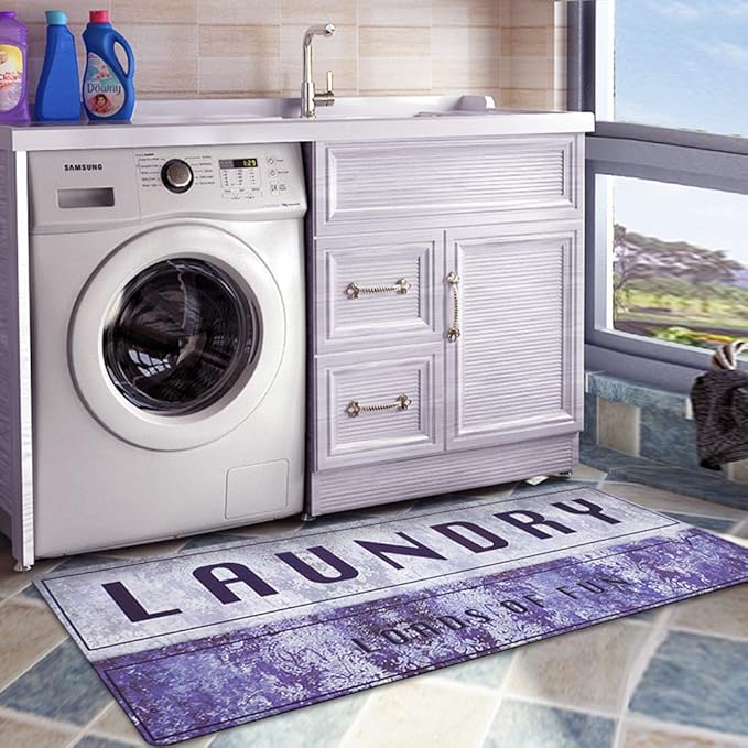 USTIDE Laundry Room Mat Runner Nonslip Rubber Mat Floor Runner Durable