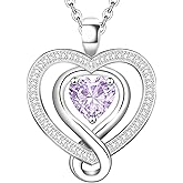 Alittlecare 925 Sterling Silver Heart Necklace - Elegant Silver Jewelry for Women - Heart Pendant for Birthday, Anniversary - Ideal for Wife, Mom, Girlfriend